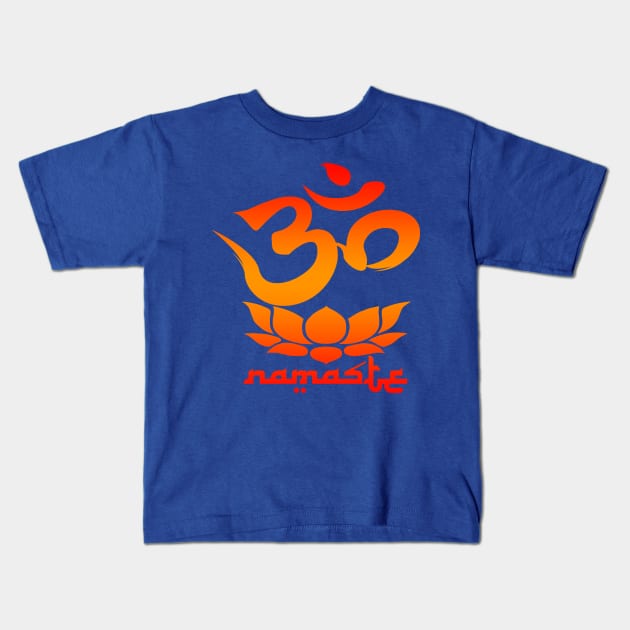 namaste red Kids T-Shirt by robotface